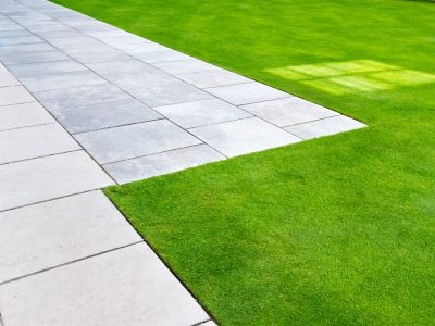 Lawn and path as abstract or background